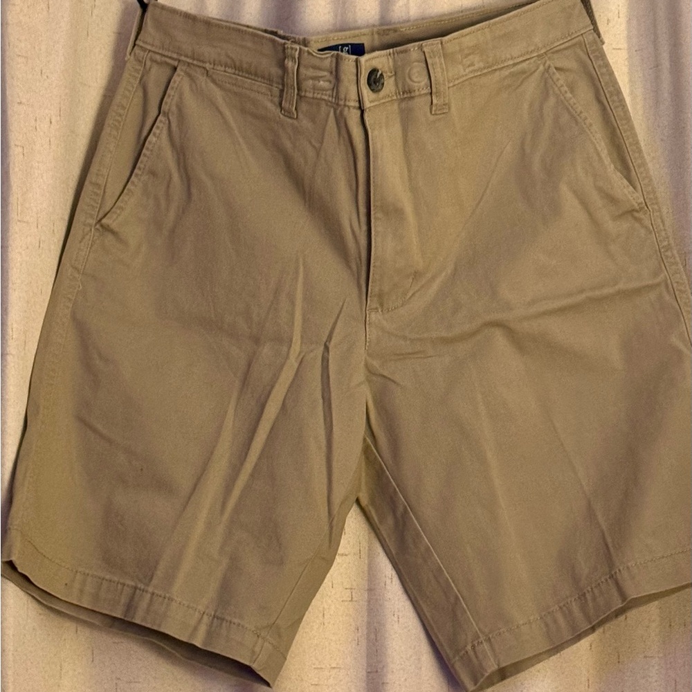 George Men's Flat-Front Shorts — Khaki